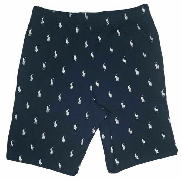Polo Ralph Lauren Men's Sz Small Navy "All Over Pony Print" Cotton Sleep Shorts - Picture 2 of 3